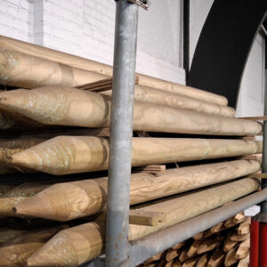 Rondgefreesd naaldhout paal 2,00m  Ø 8